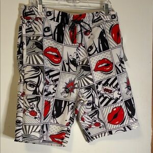 Oh Snap Graphic Comic Print Men's Swim Shorts
